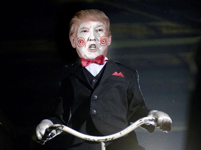 If Donald Trump Starred in every horror movie ever. [so many]