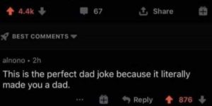 a heartwarming dad joke