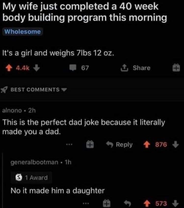 a heartwarming dad joke