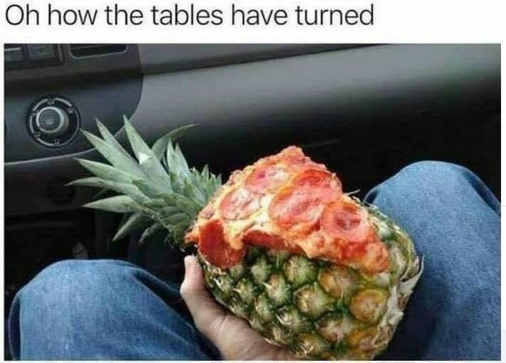 is pizza on a pineapple okay?