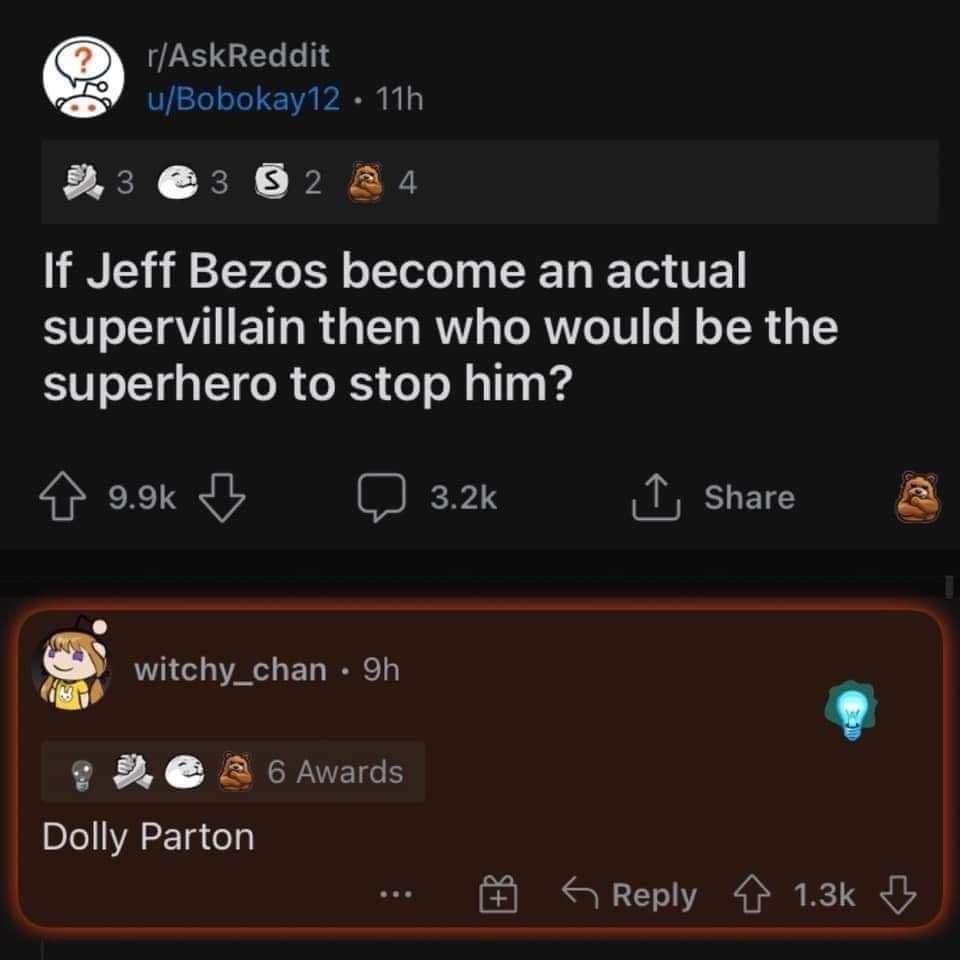 i would trust dolly parton to save the world