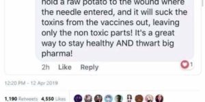 potato hack to tell anti-vaxxers!