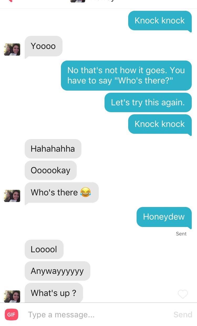 I'm not sure she's ever heard a joke before...