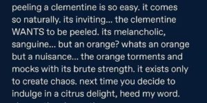 always choose the clementine