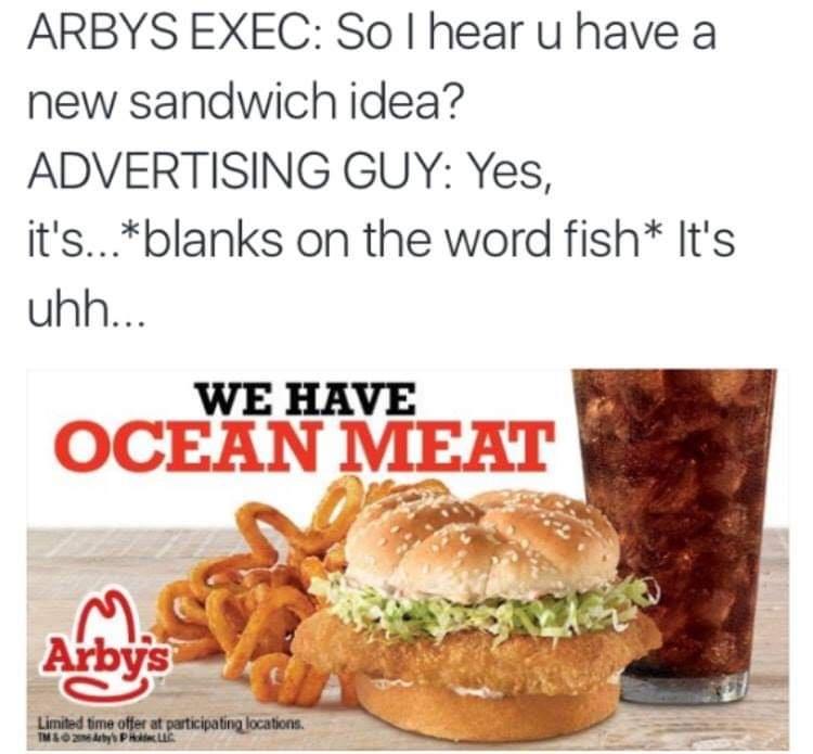arbys has the weirdest ad lines
