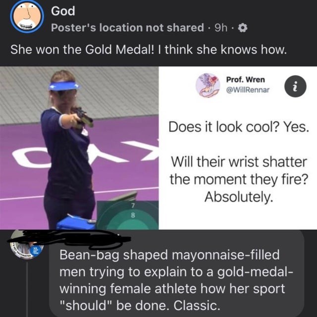 she won gold