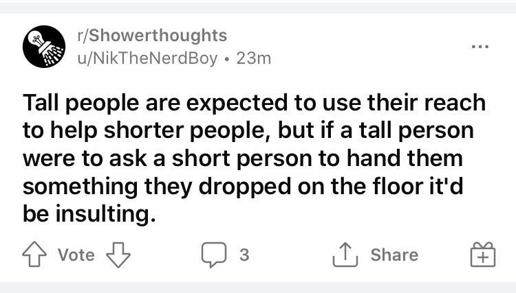 true or false? asking for my tall friends