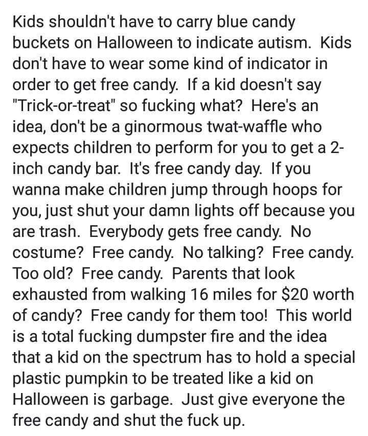 don't be a candy nazi