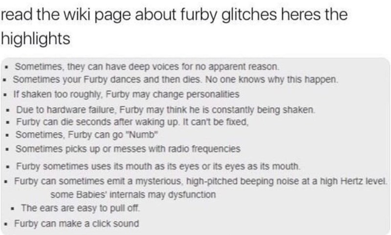 furbies are demon dolls