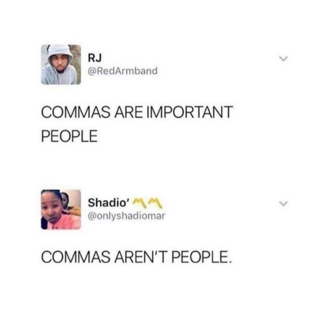 commas aren't people