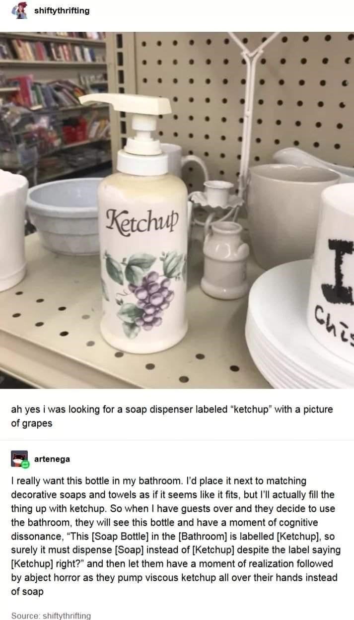 ketchup, grapes, or soap? Let's play a game