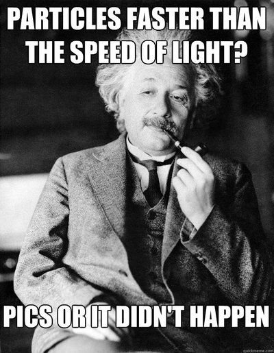 Particles faster than the speed of light?