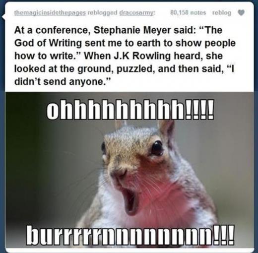 JK Rowling pwns Stephanie Meyer.