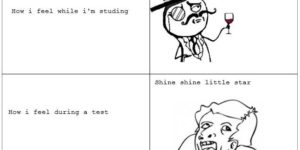 How I feel during a test.