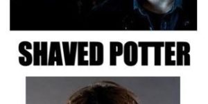 Harry Potter. Shaved Potter.