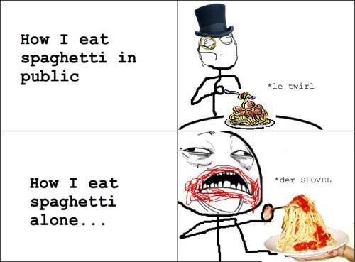 How I eat spaghetti.