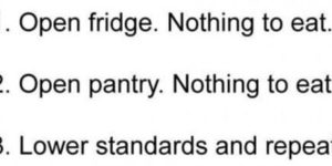 Lower standards and repeat.