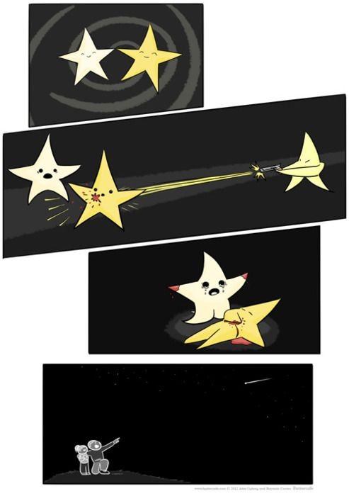 How shooting stars work.