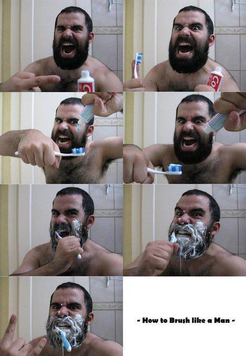 How to brush your teeth.
