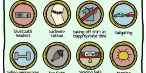 Douchebag+merit+badges.