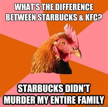 What's the difference between Starbucks & KFC?