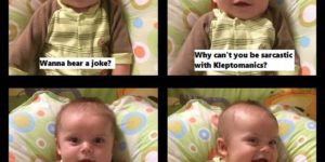 This baby has jokes