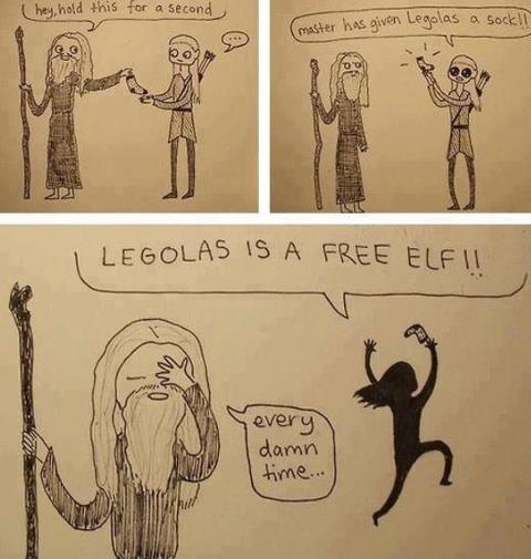 Legolas is a free Elf!