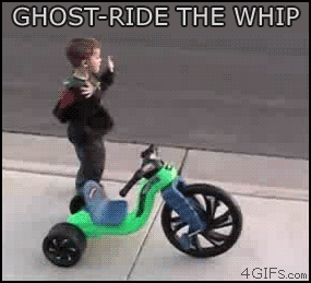 Ghost-ride the whip!