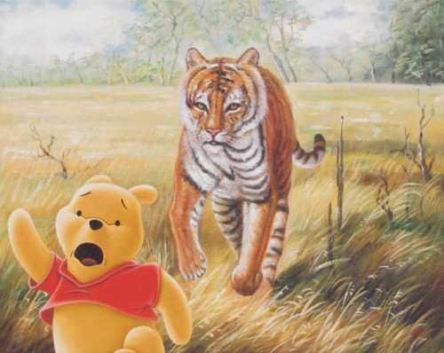 Pooh vs Tigger.