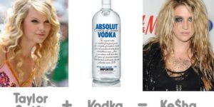 Taylor Swift + vodka = Ke$sha.