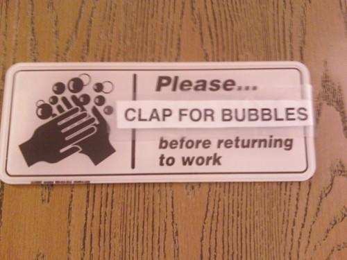 Clap for bubbles.