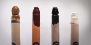 Star Wars crayon carvings.