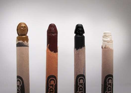 Star Wars crayon carvings.