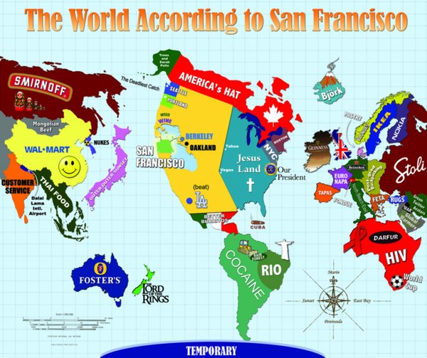 The world according to San Francisco.