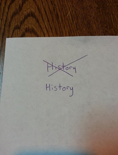 Rewriting history.