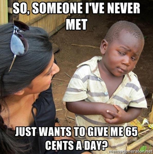 Skeptical third world kid.