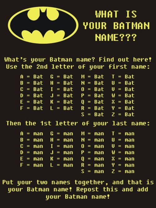 What is your Batman name???