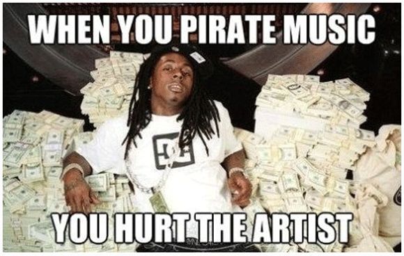 When you pirate music...