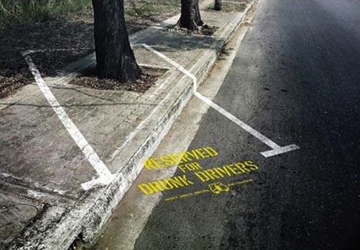 Reserved for drunk drivers.