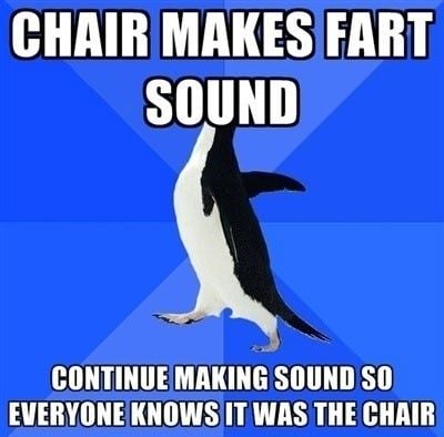 Chair makes fart sound...
