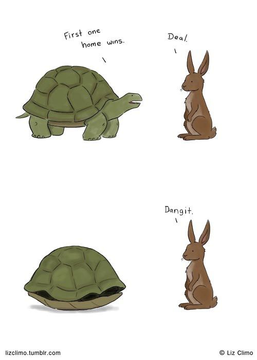 Tortoise vs. Hare.