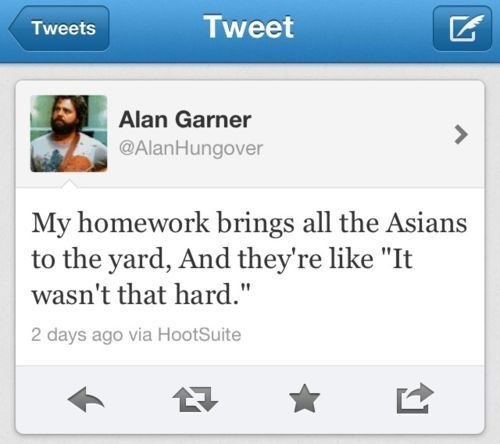 My homework brings all the Asians to the yard...