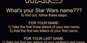 What’s your Star Wars name?