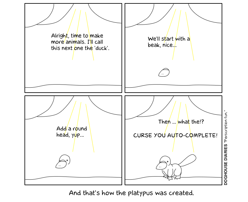 How God created the platypus.