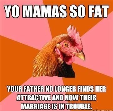 Anti-joke Chicken strikes again.