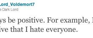 Always be positive.