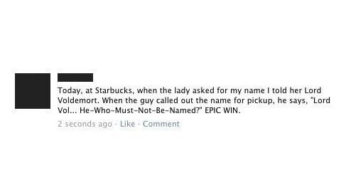 Today, at Starbucks...