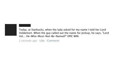 Today, at Starbucks...