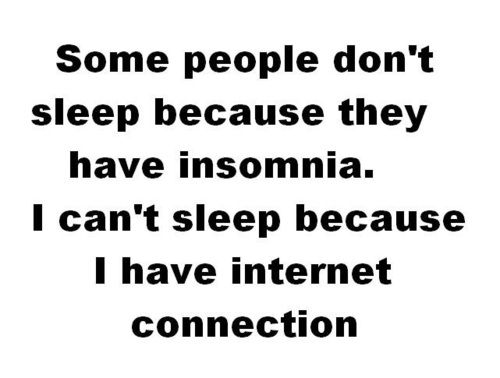 Why I can't sleep.