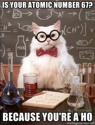 Chemistry Cat strikes again.